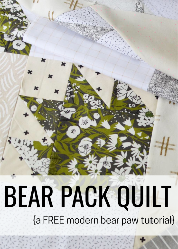 the bear pack quilt {FREE modern bear tutorial} – Seamed To Be